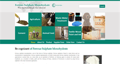 Desktop Screenshot of ferroussulphatemonohydrate.com